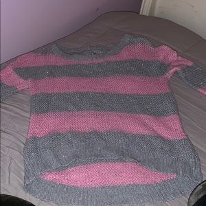 Grey and pink sweater